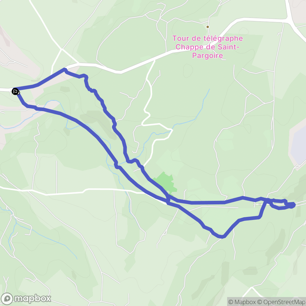 Saint-Pargoire : carte du parcours de randonnée - France