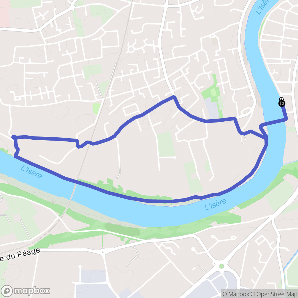 Bourg-de-Péage : carte du parcours de randonnée - France