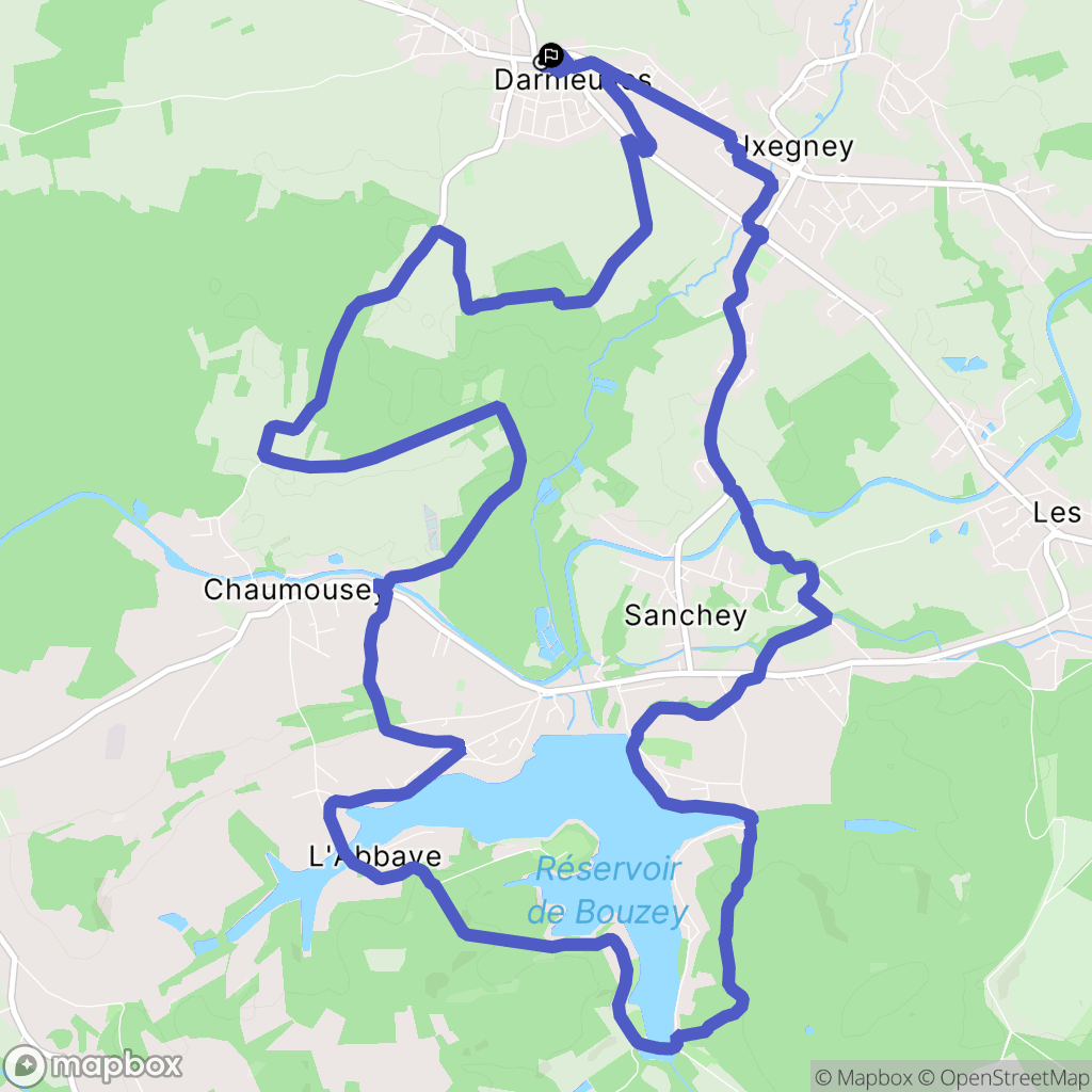 Darnieulles : carte du parcours de randonnée - France