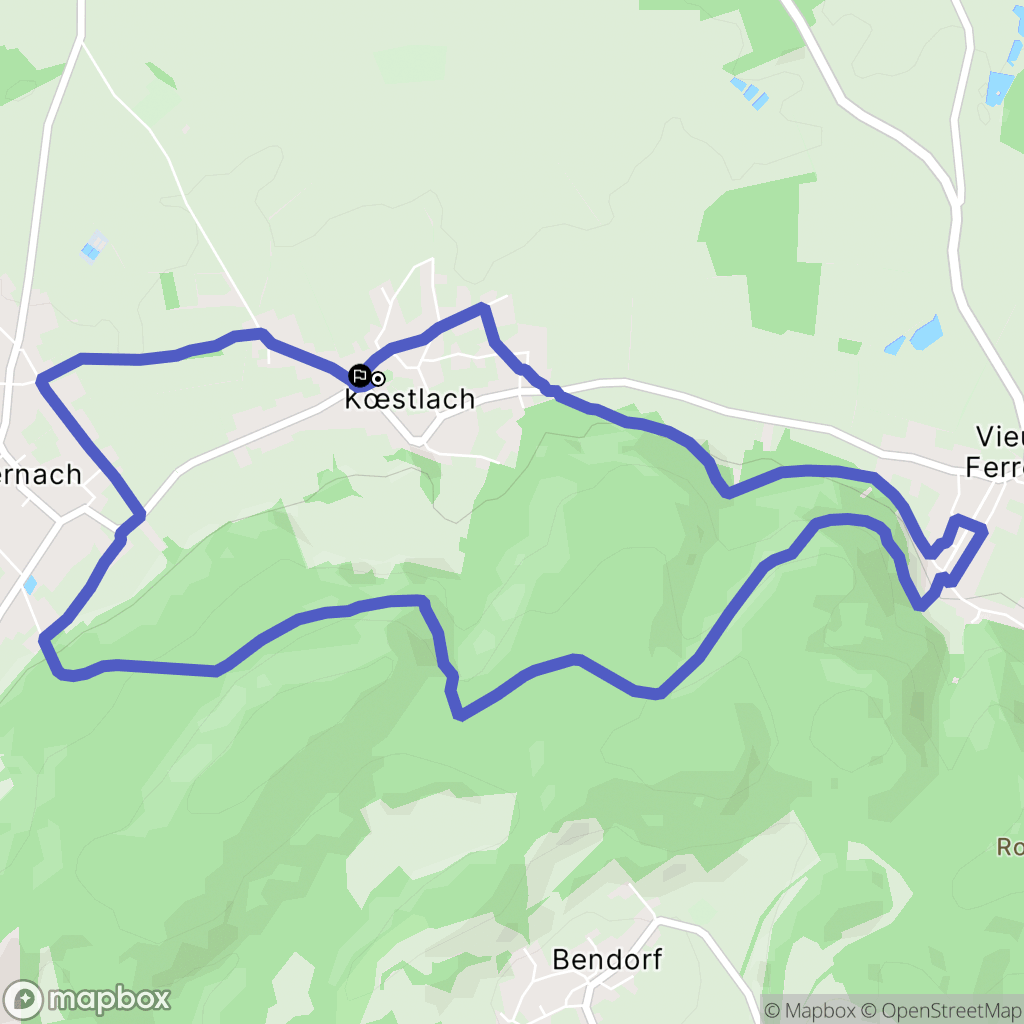 Kœstlach : carte du parcours de randonnée - France