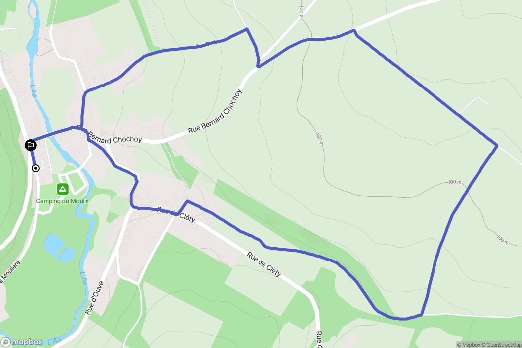 Remilly-Wirquin : carte du parcours de randonnée - France