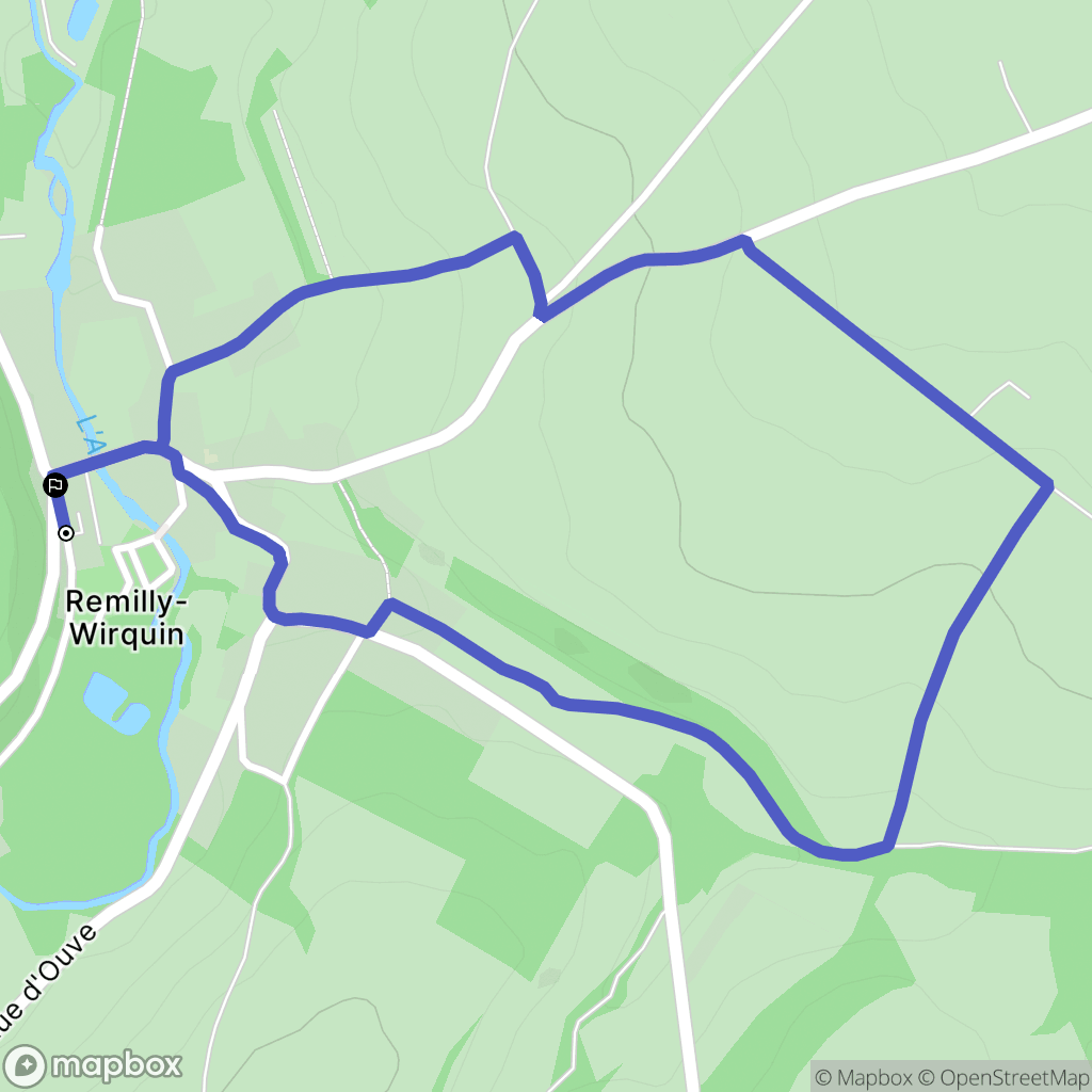 Remilly-Wirquin : carte du parcours de randonnée - France