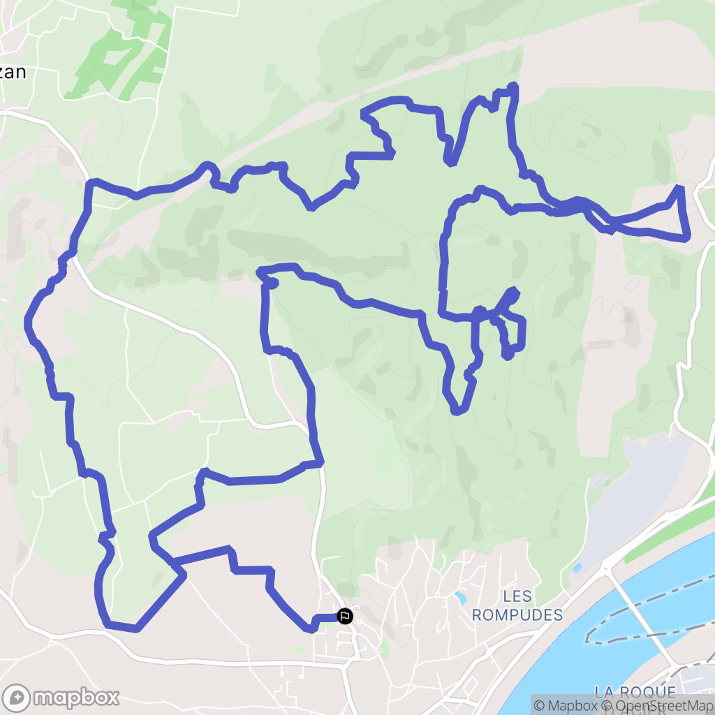 Aramon : carte du parcours de randonnée - France