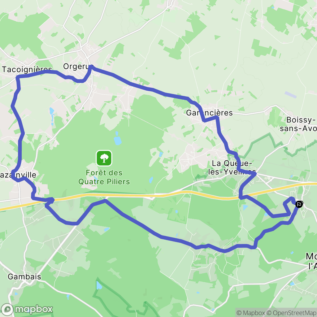 Galluis : carte du parcours de randonnée - France
