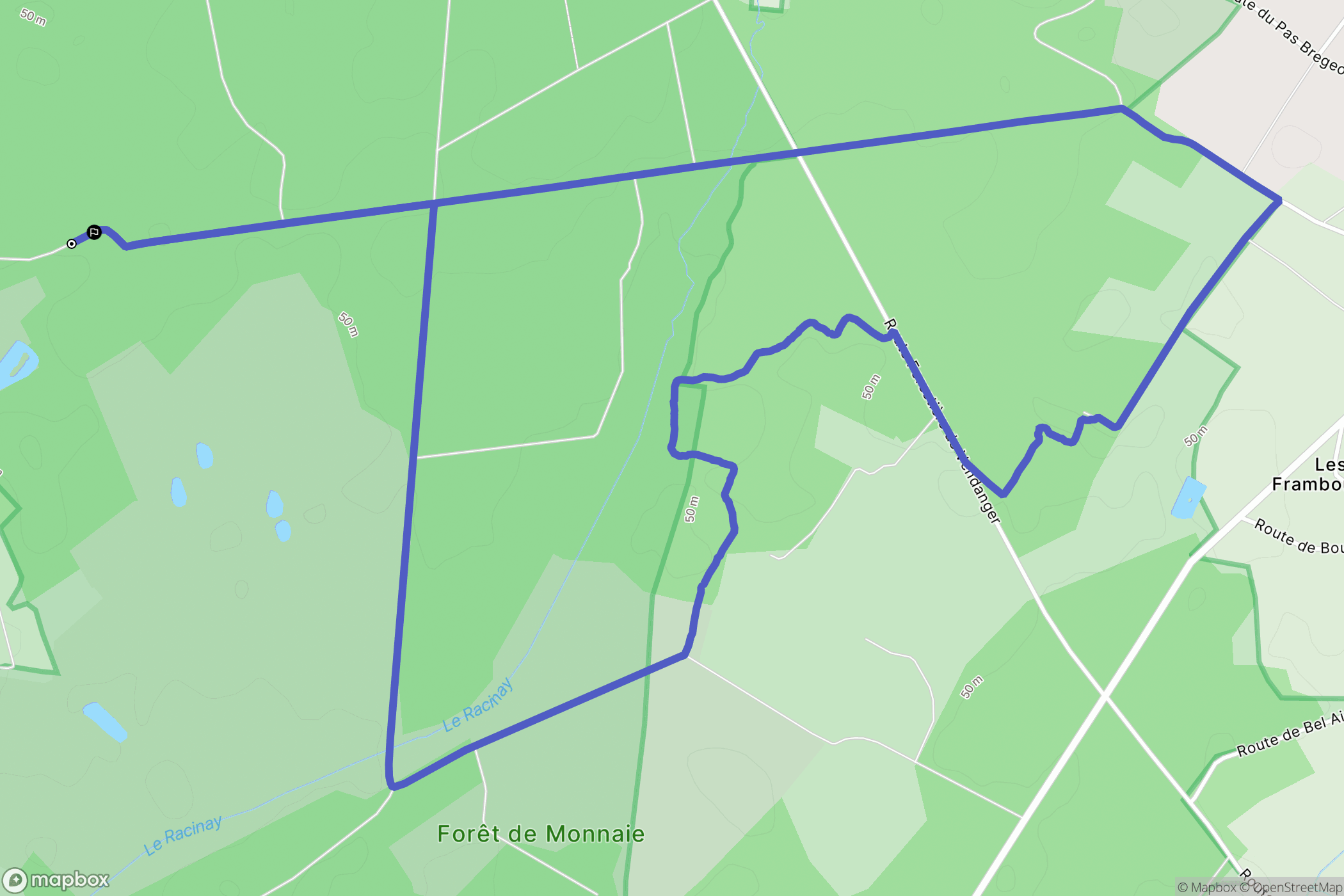 Longué-Jumelles : carte du parcours de randonnée - France