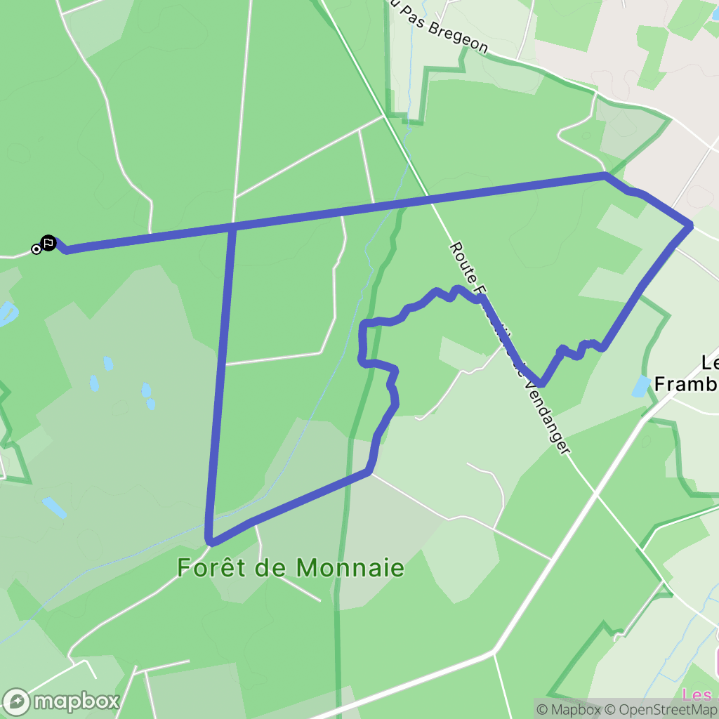 Longué-Jumelles : carte du parcours de randonnée - France