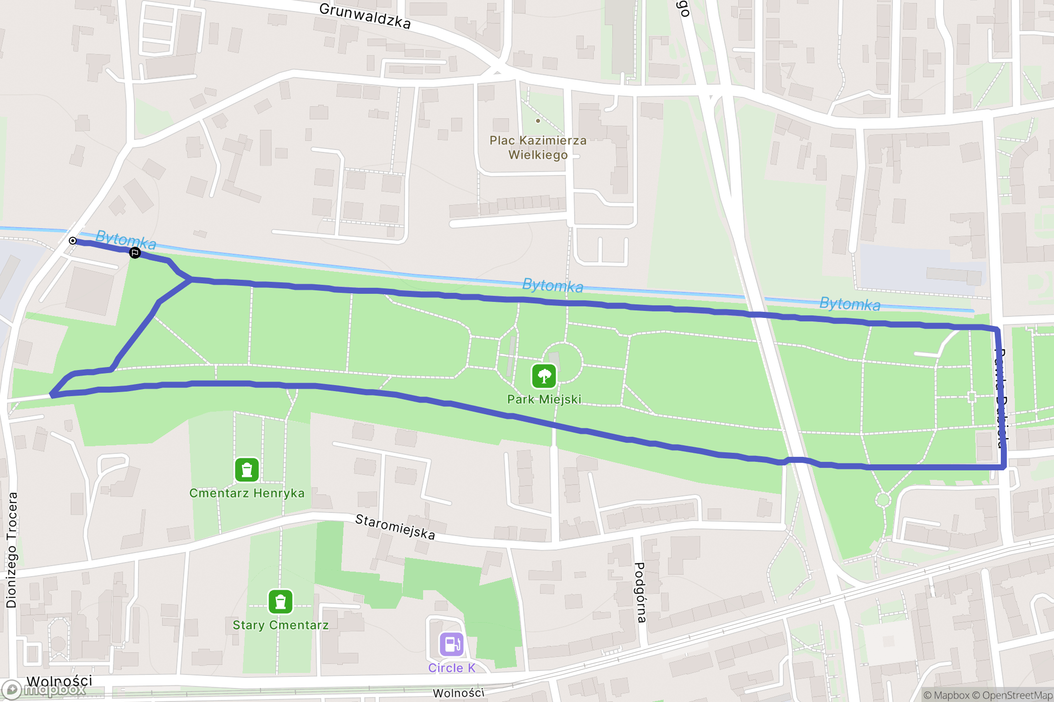 Zabrze: mapa trasy - Poland