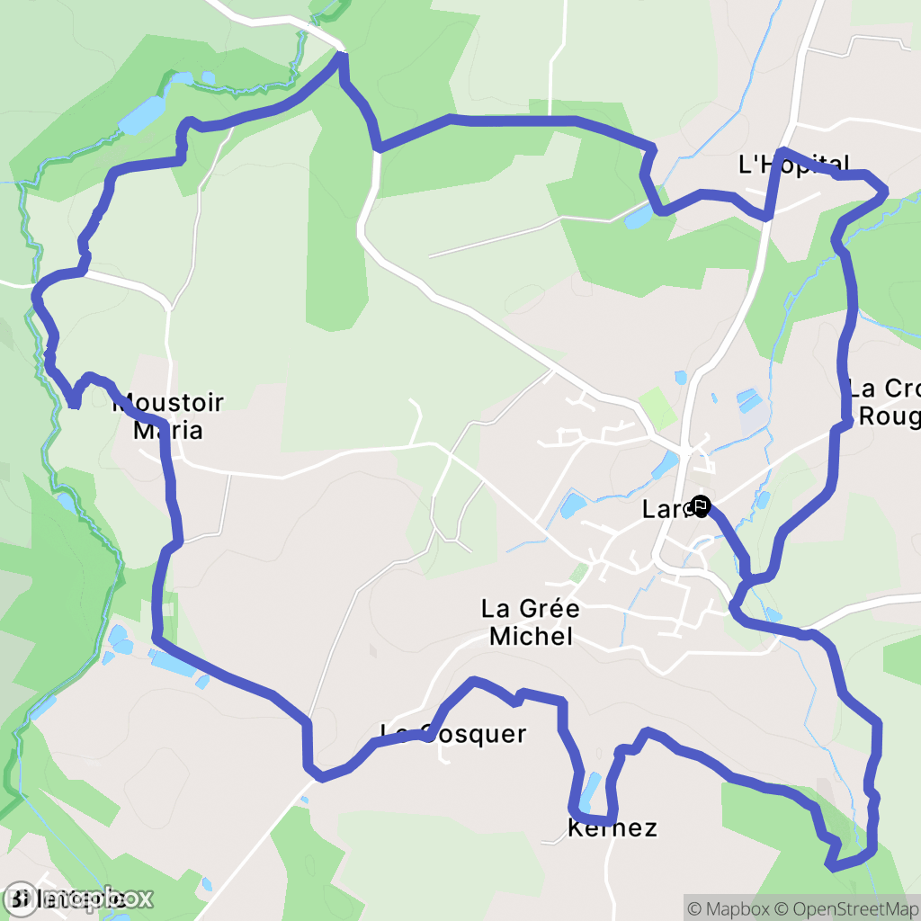 Larre : carte du parcours de randonnée - France