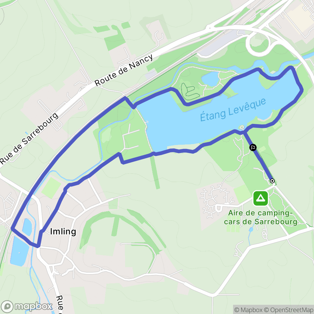 Sarrebourg : carte du parcours de randonnée - France