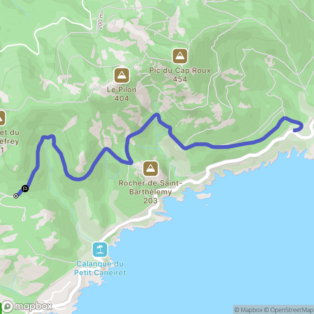 Saint-Raphaël : carte du parcours de randonnée - France