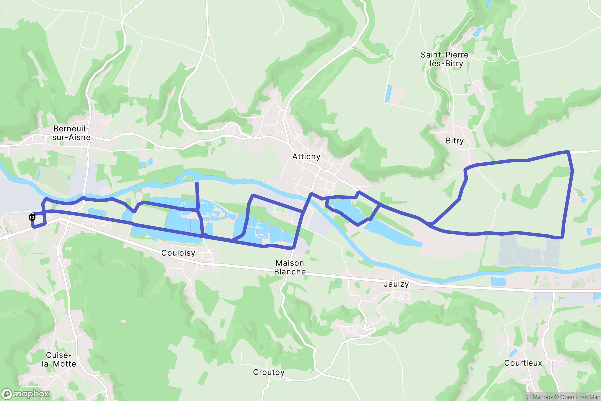 Trosly-Breuil : carte du parcours de randonnée - France