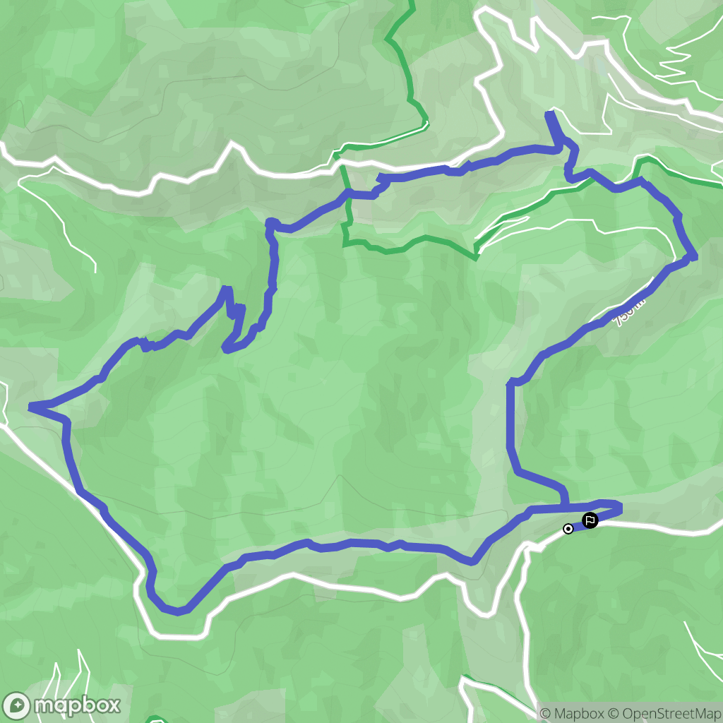 Ventalon en Cévennes : carte du parcours de randonnée - France