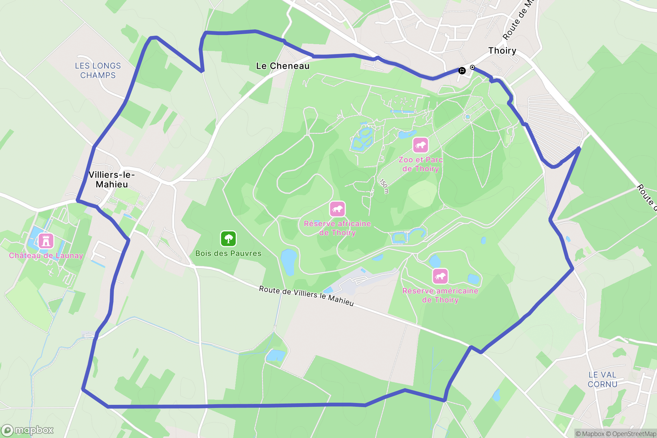 Thoiry : carte du parcours de randonnée - France