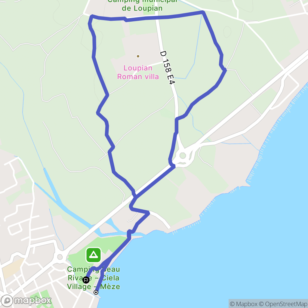 Mèze : carte du parcours de randonnée - France