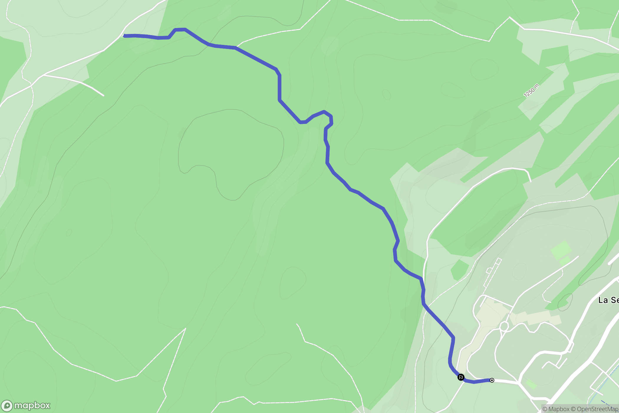 Lamoura : carte du parcours de randonnée - France