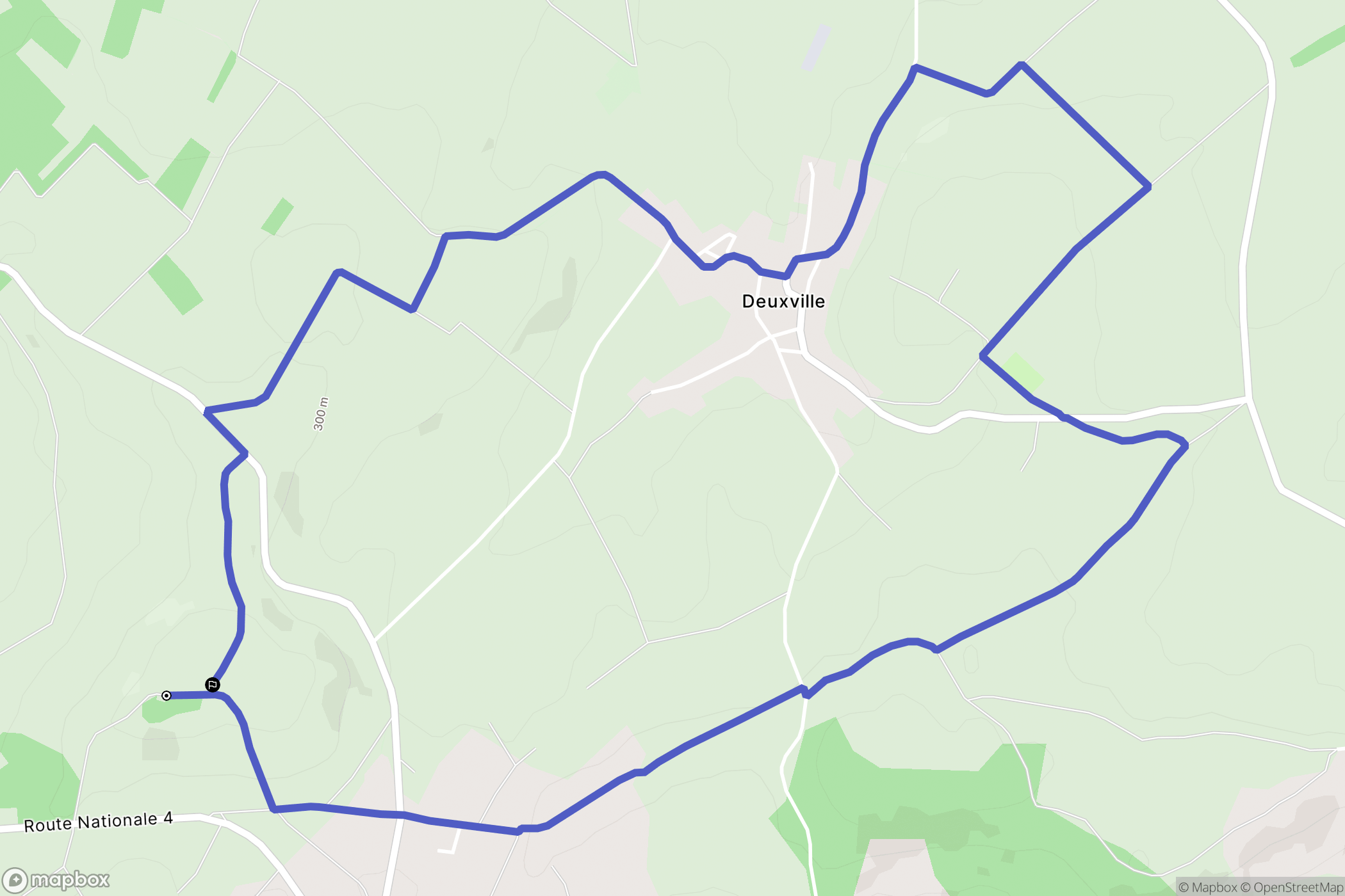 Vitrimont : carte du parcours de randonnée - France