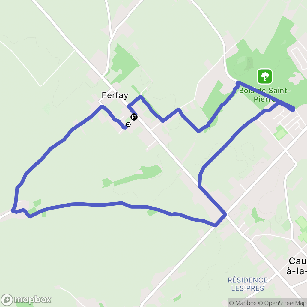 Ferfay : carte du parcours de randonnée - France