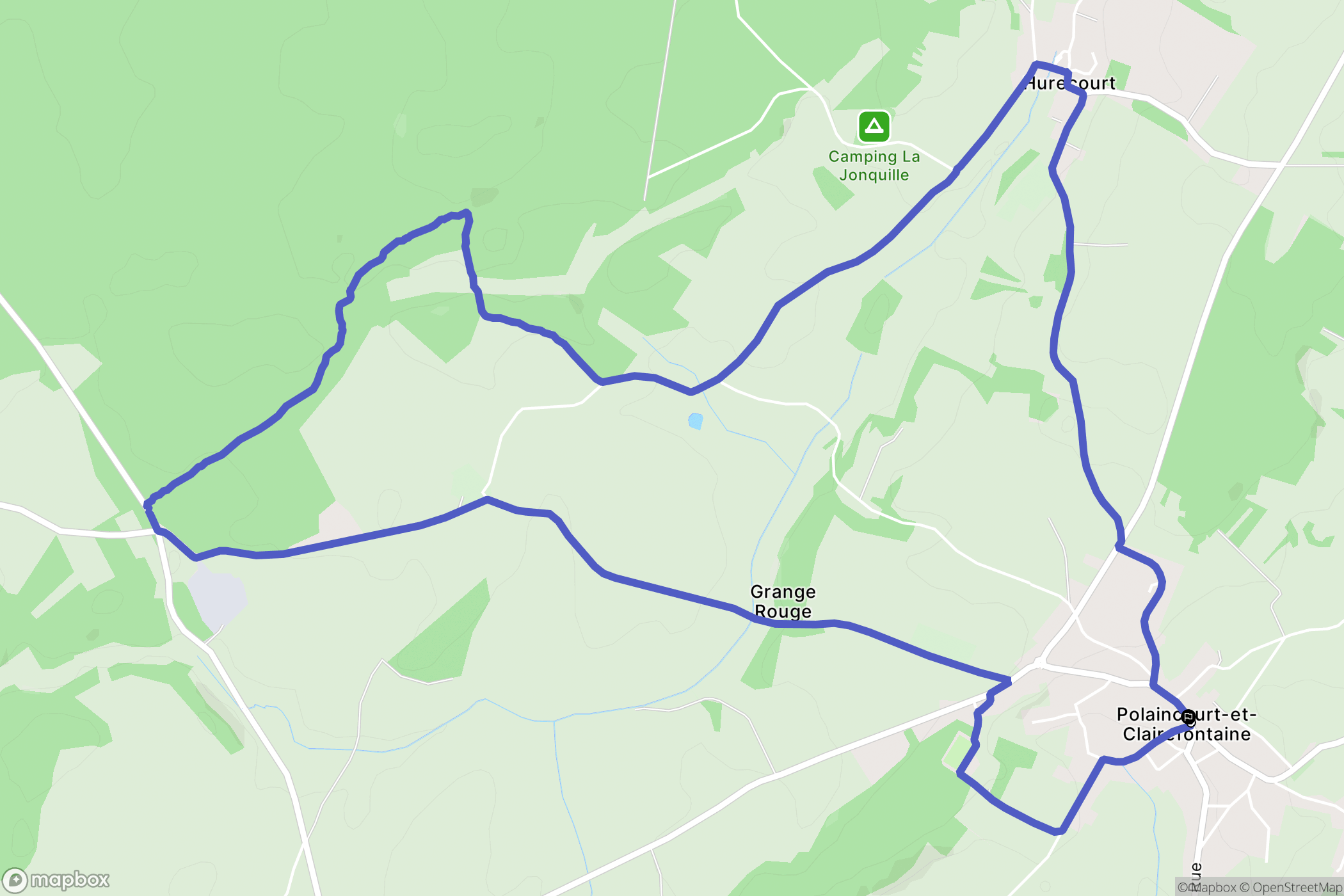 Polaincourt-et-Clairefontaine : carte du parcours de randonnée - France