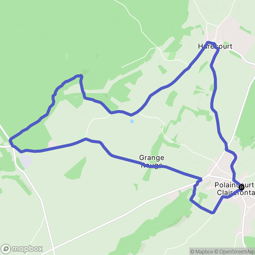 Polaincourt-et-Clairefontaine : carte du parcours de randonnée - France