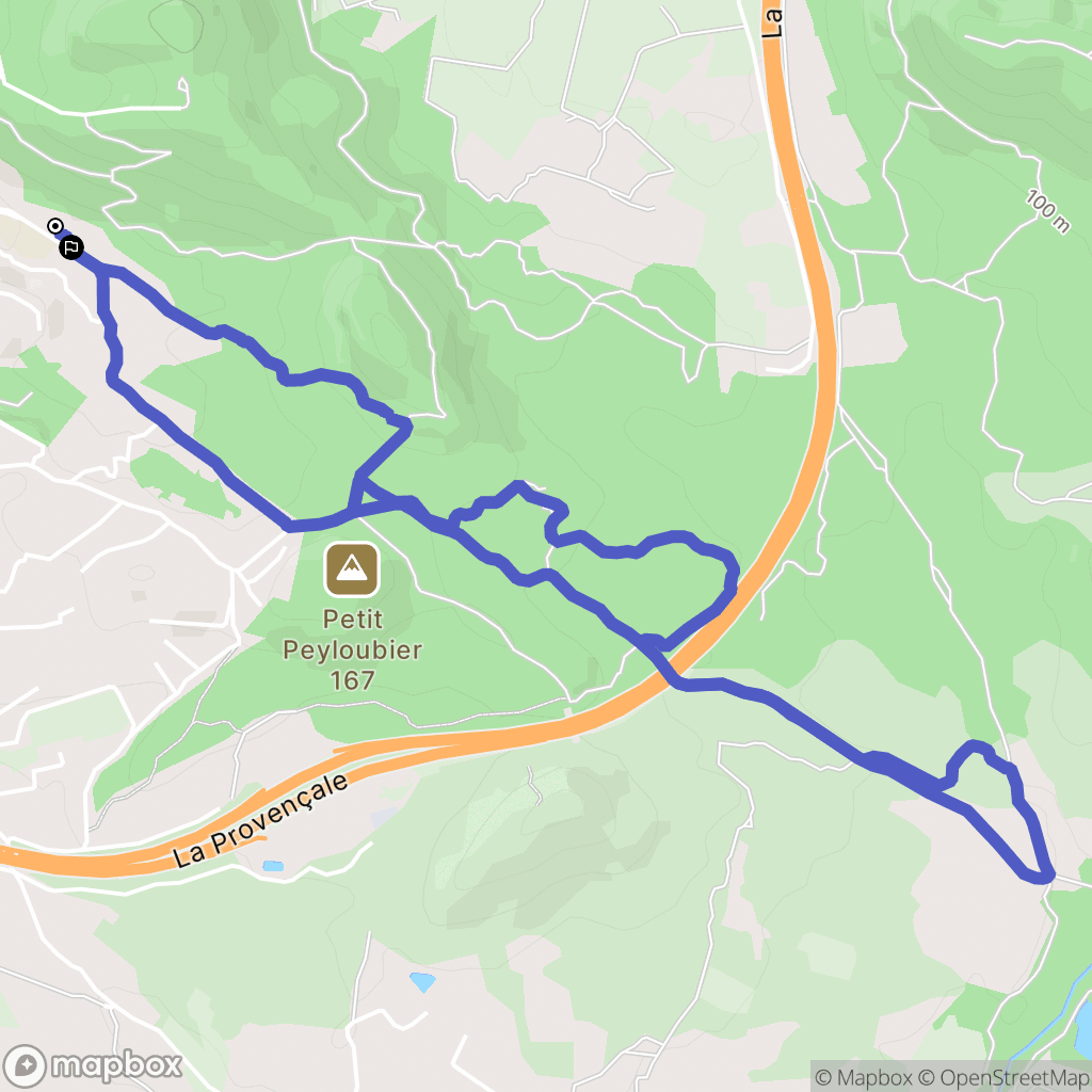 Vidauban : carte du parcours de randonnée - France