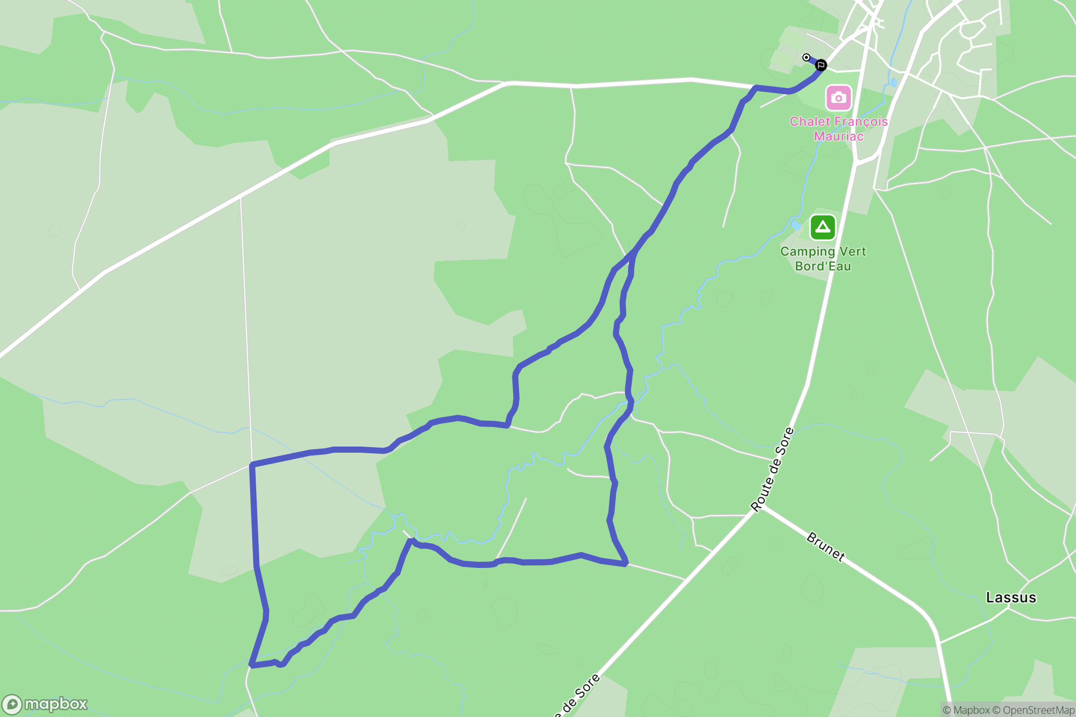 Saint-Symphorien : carte du parcours de randonnée - France
