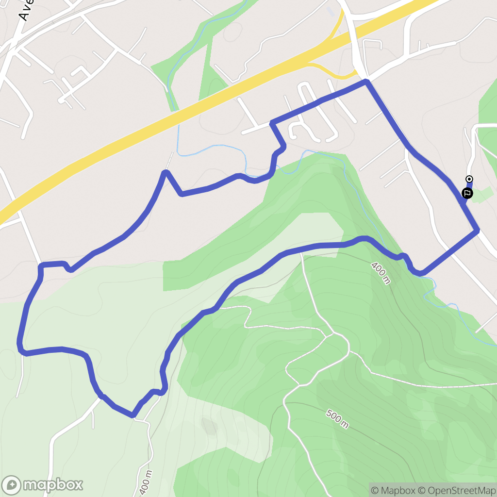 Dalou : carte du parcours de randonnée - France