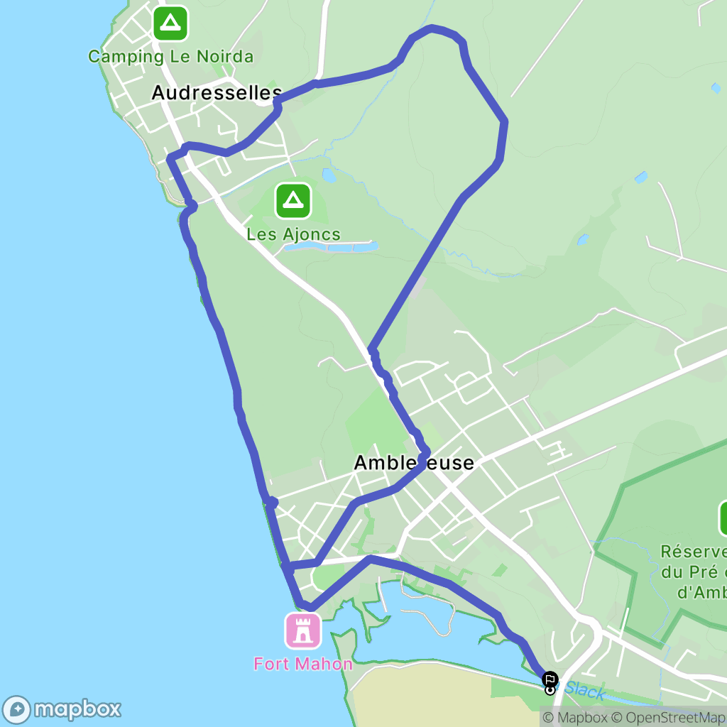 Ambleteuse : carte du parcours de randonnée - France