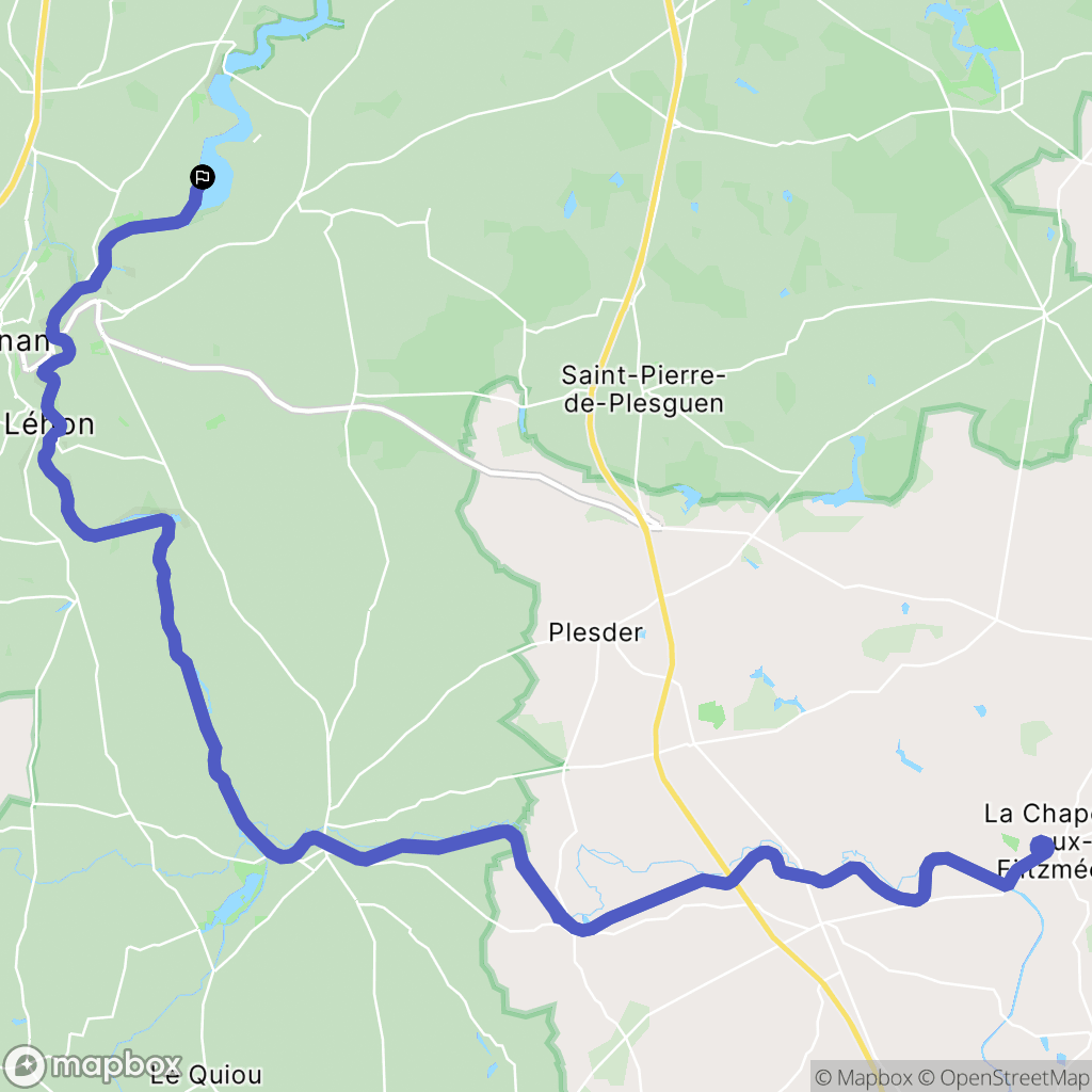 Taden : carte du parcours de randonnée - France