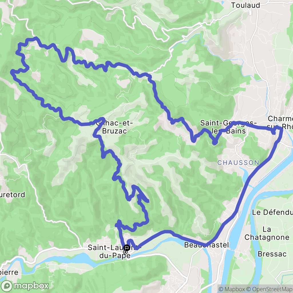 Saint-Laurent-du-Pape : carte du parcours de randonnée - France