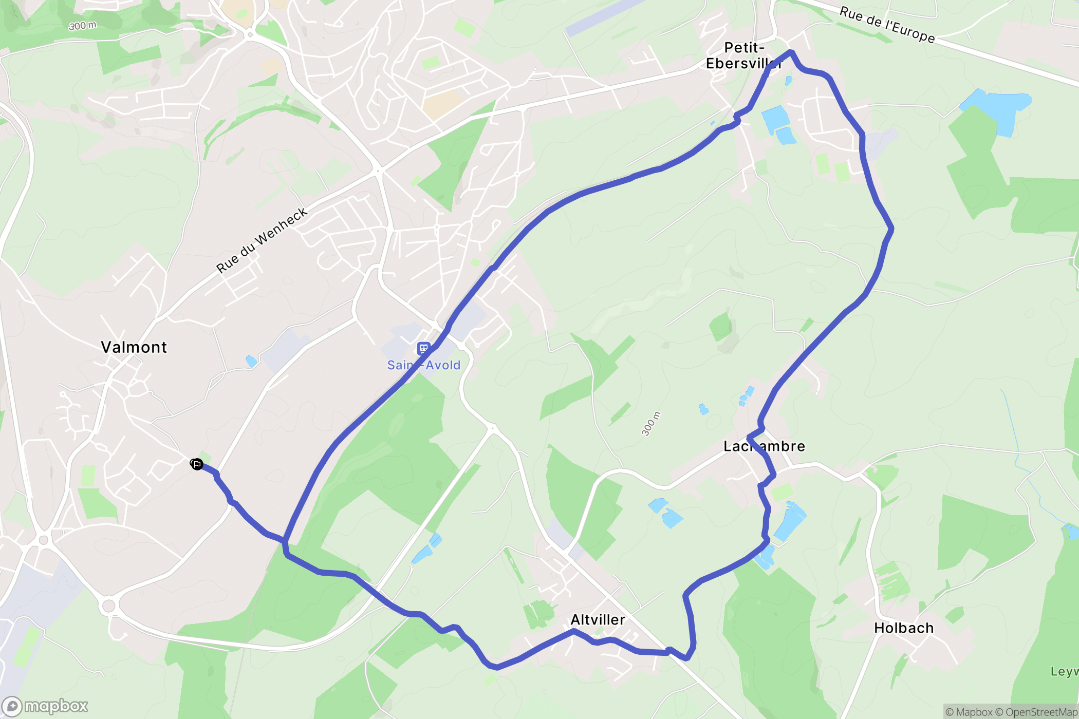 Valmont : carte du parcours de randonnée - France