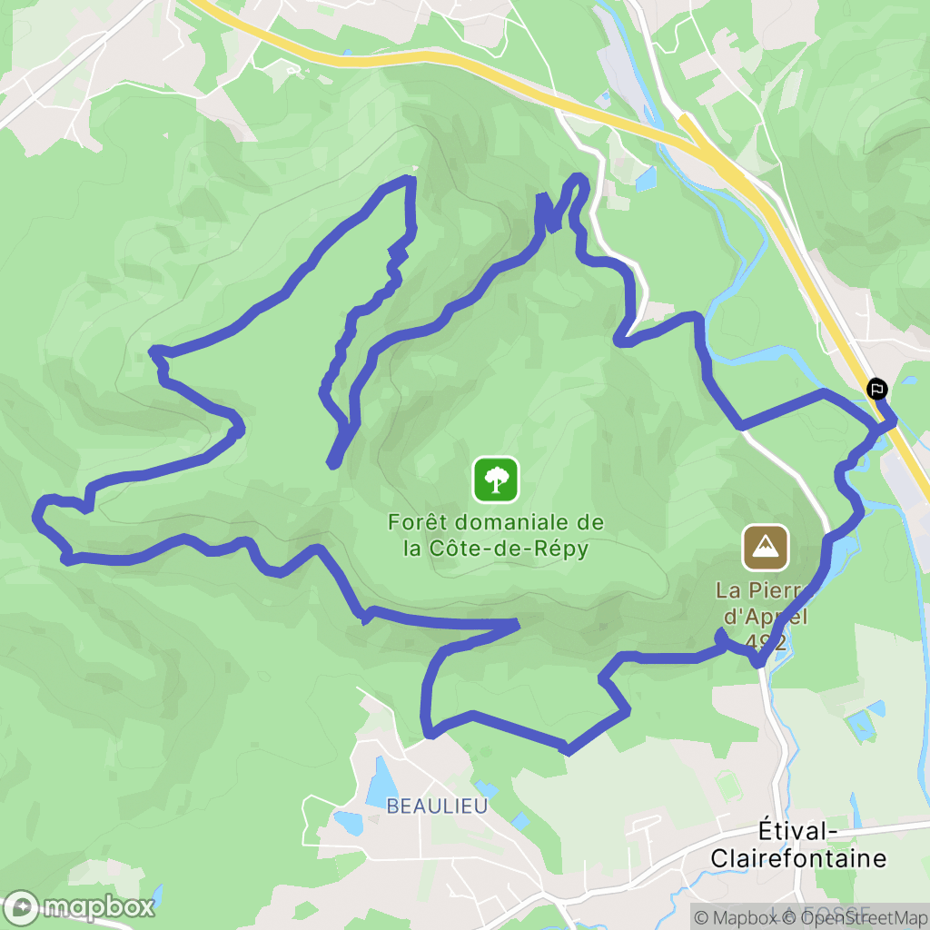Moyenmoutier : carte du parcours de randonnée - France
