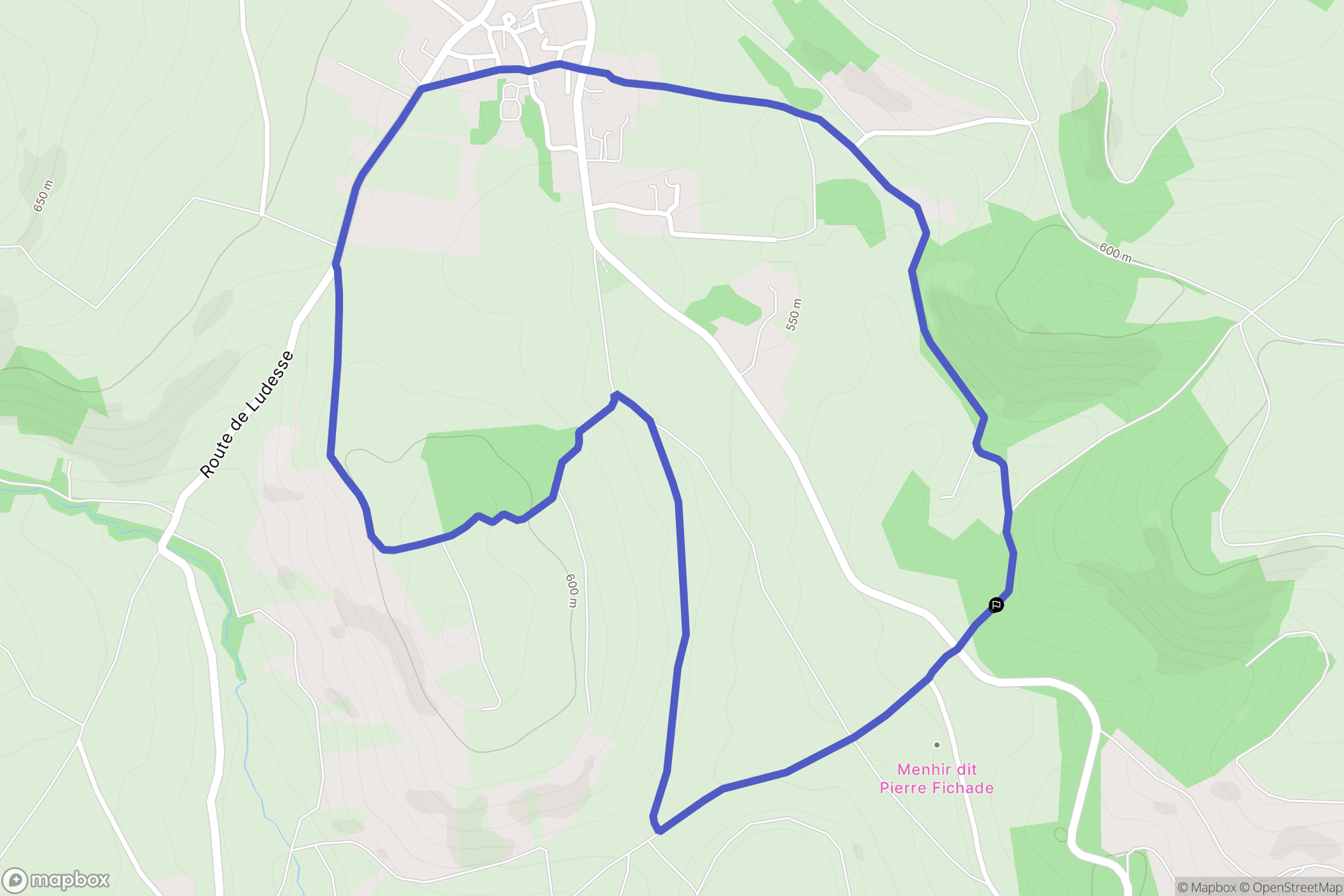 Champeix : carte du parcours de randonnée - France