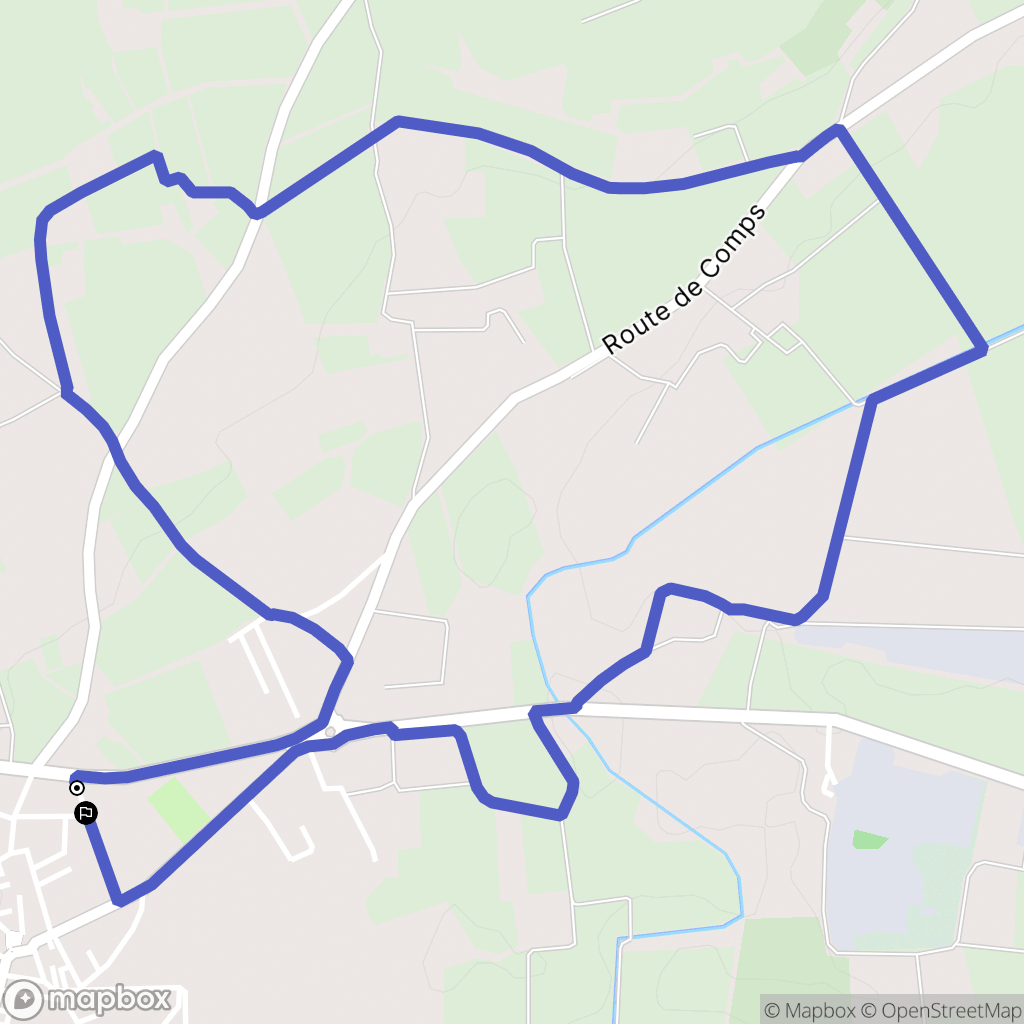 Jonquières-Saint-Vincent : carte du parcours de randonnée - France