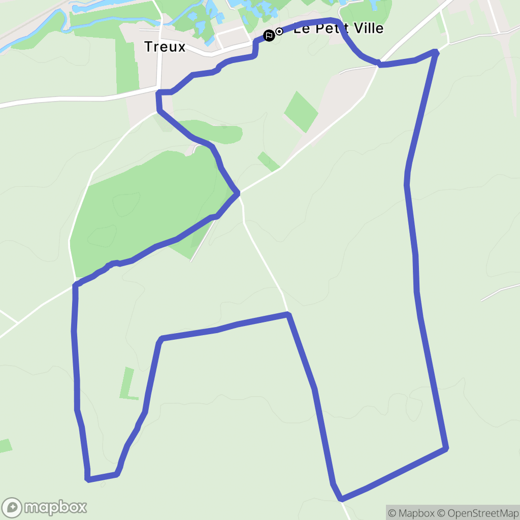 Treux : carte du parcours de randonnée - France