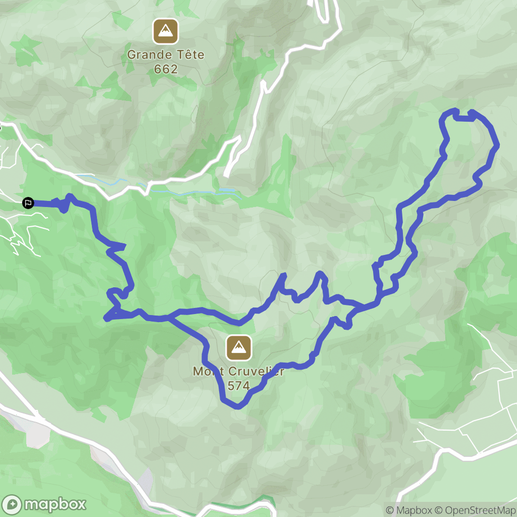 Gémenos : carte du parcours de randonnée - France