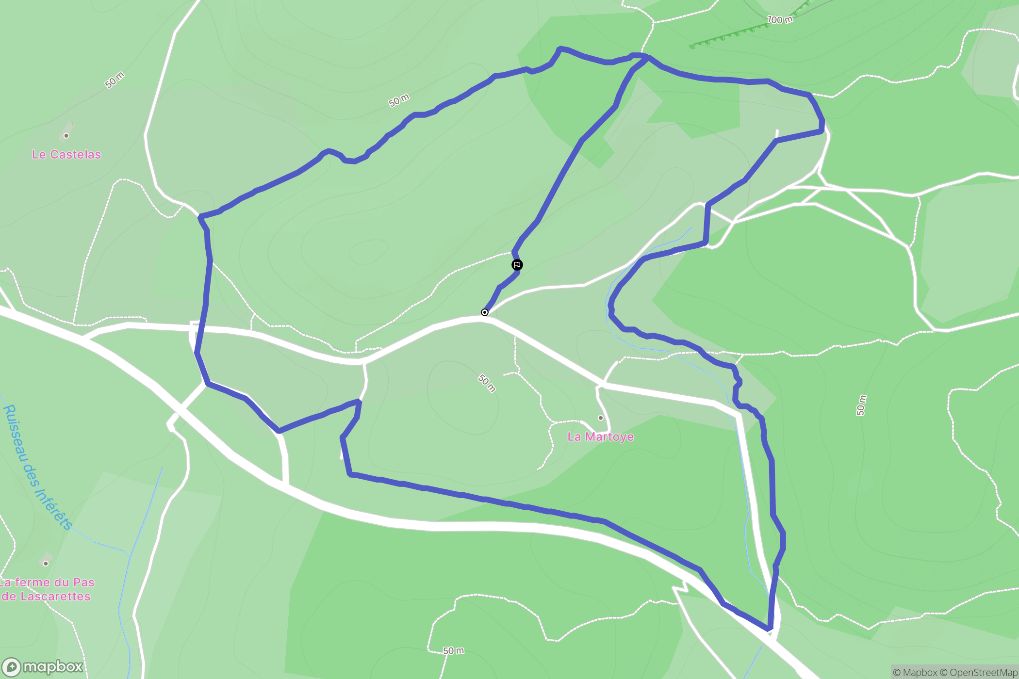 Gruissan : carte du parcours de randonnée - France