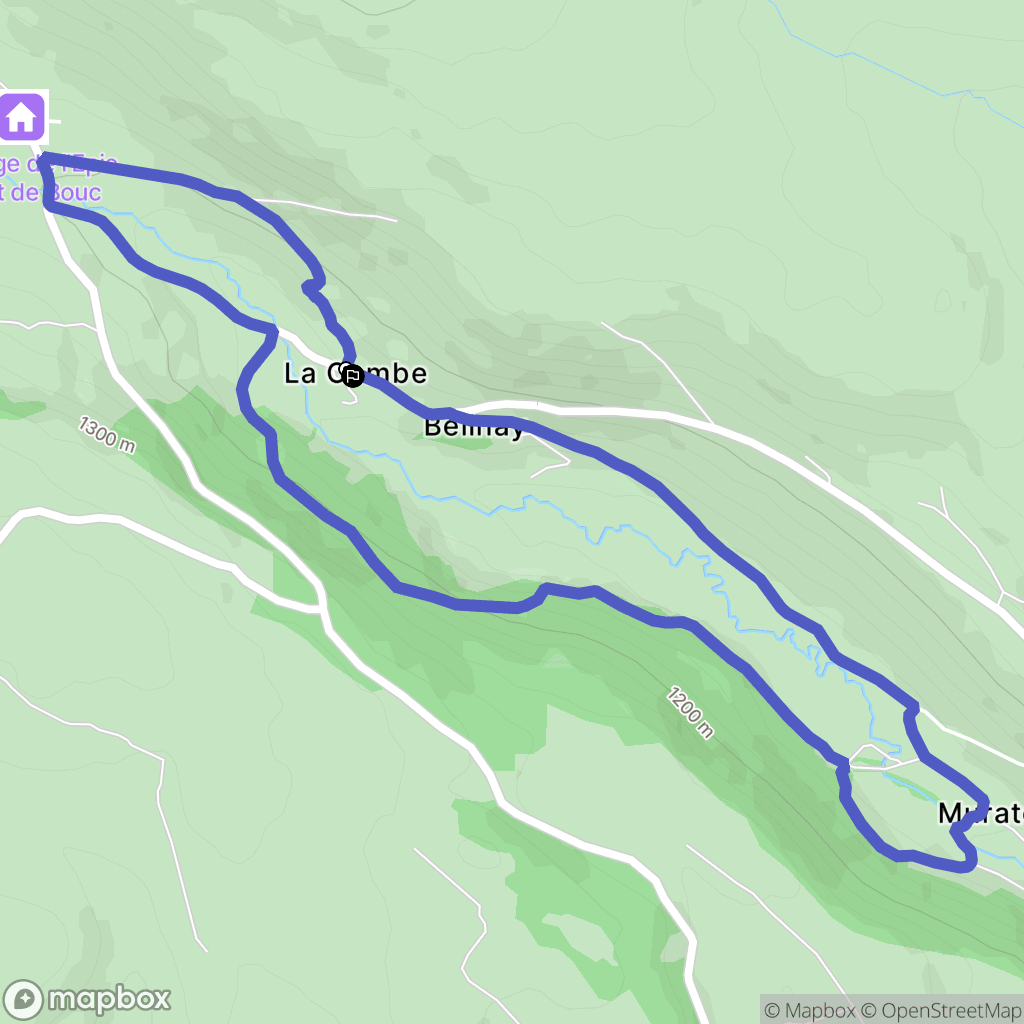 Paulhac : carte du parcours de randonnée - France