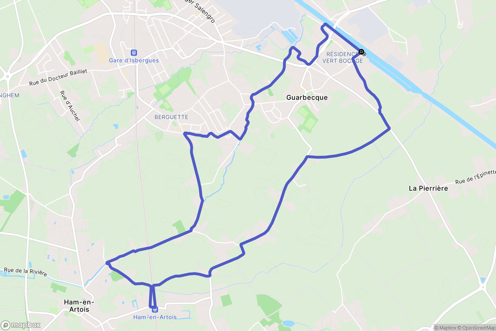 Guarbecque : carte du parcours de randonnée - France