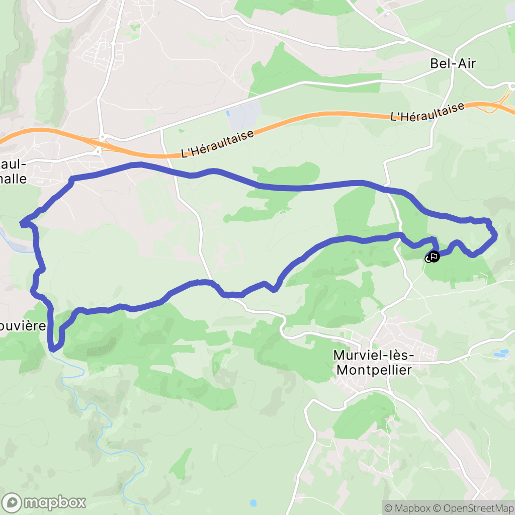 Murviel-lès-Montpellier : carte du parcours de randonnée - France