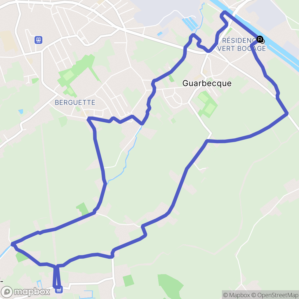 Guarbecque : carte du parcours de randonnée - France