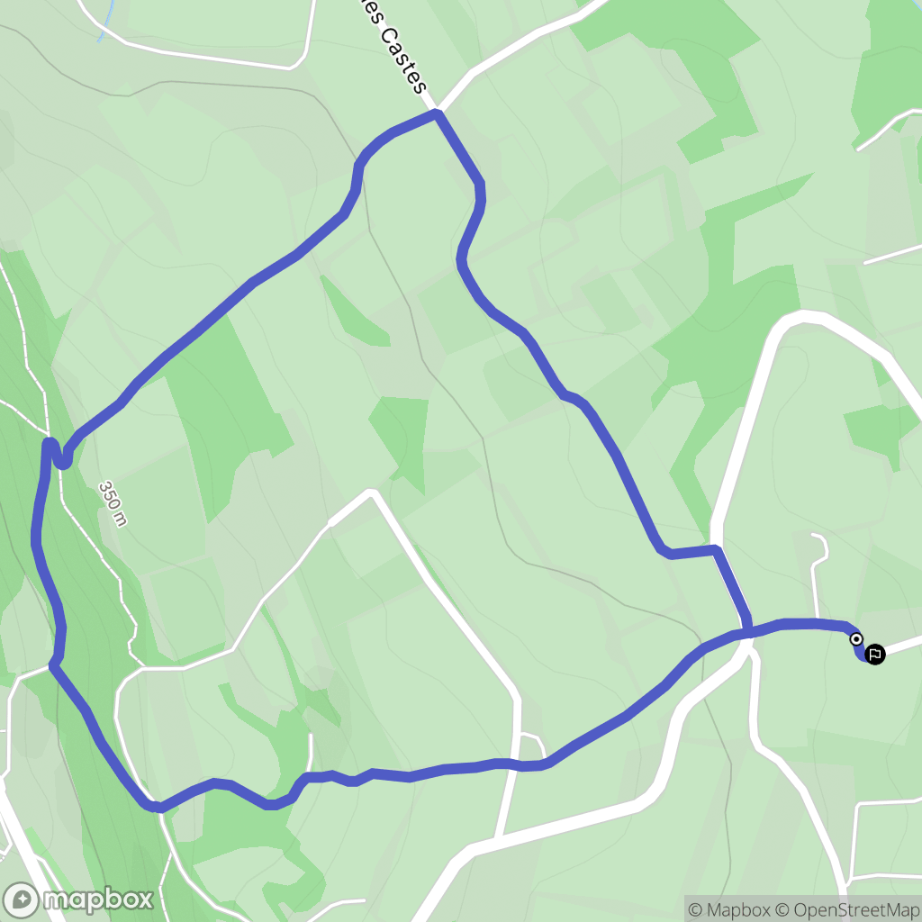 Blauvac : carte du parcours de randonnée - France