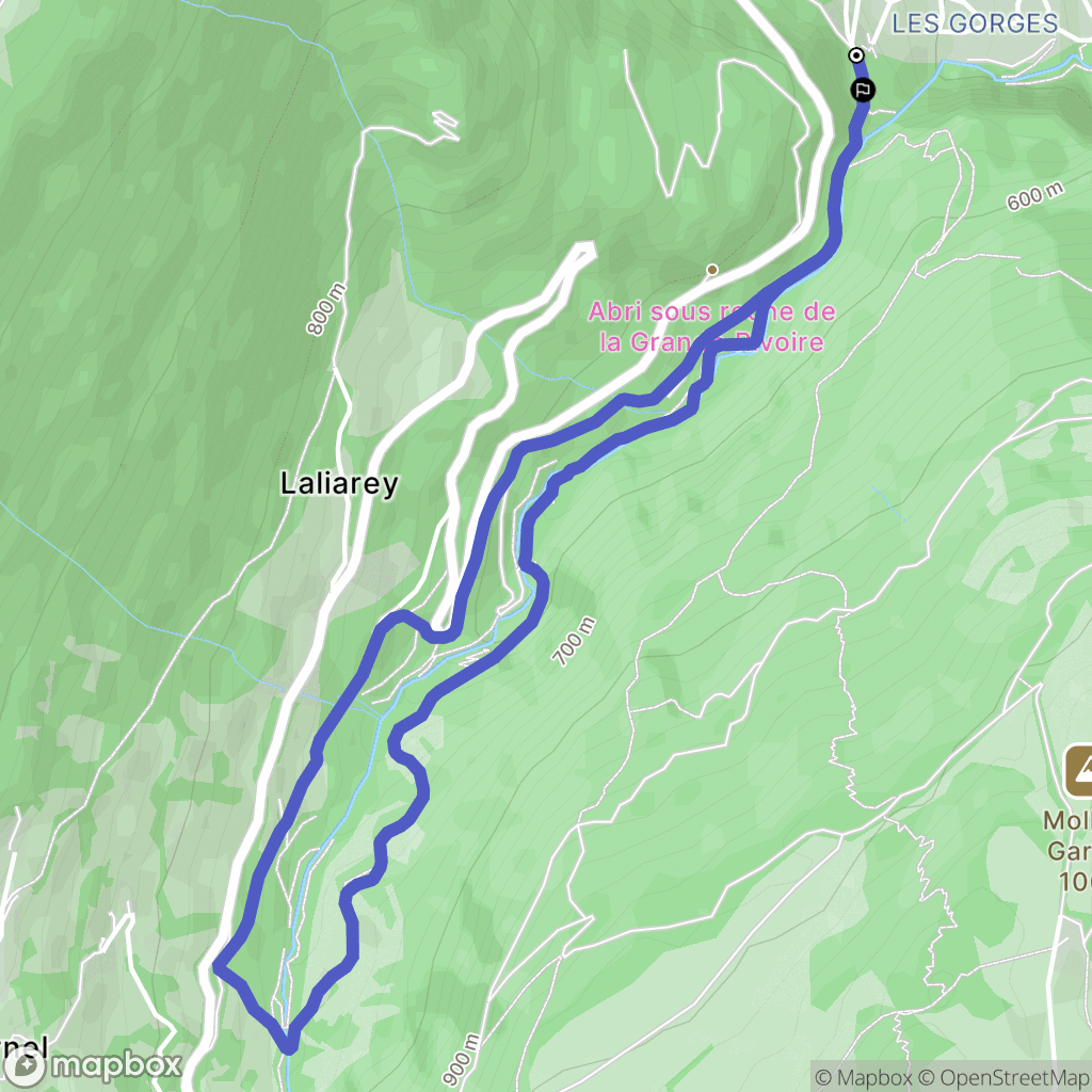 Sassenage : carte du parcours de randonnée - France