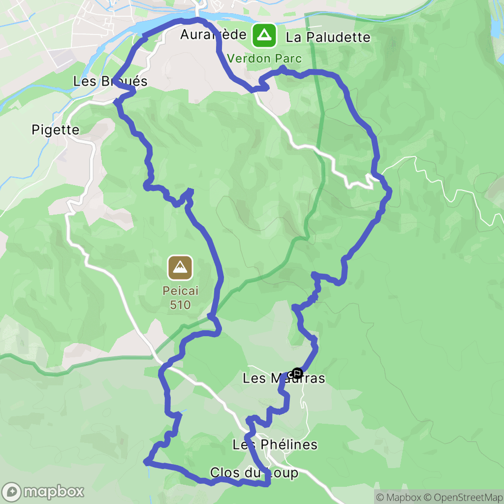 Saint-Julien : carte du parcours de randonnée - France