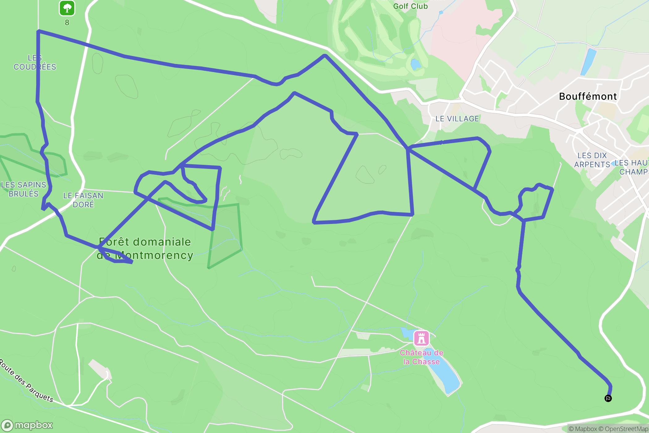 Domont : carte du parcours de randonnée - France