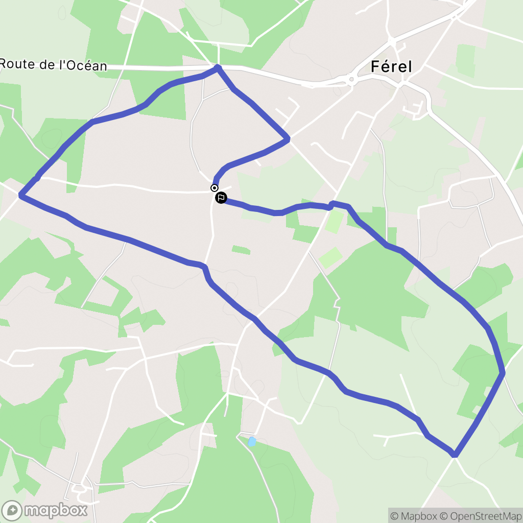 Férel : carte du parcours de randonnée - France