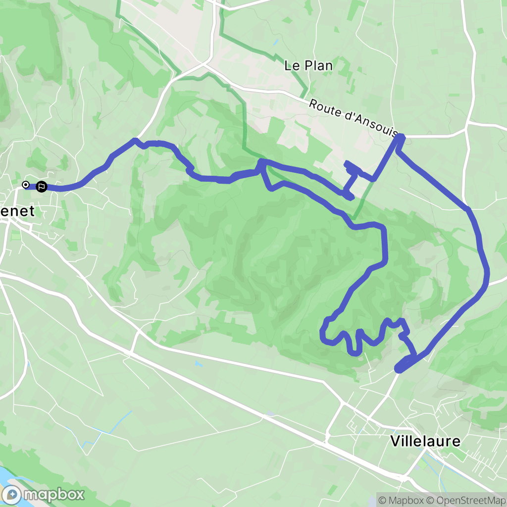 Cadenet : carte du parcours de randonnée - France