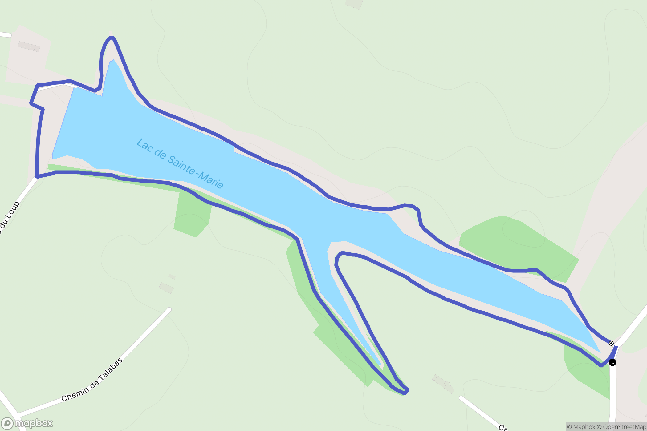 Auriac-sur-Vendinelle : carte du parcours de randonnée - France