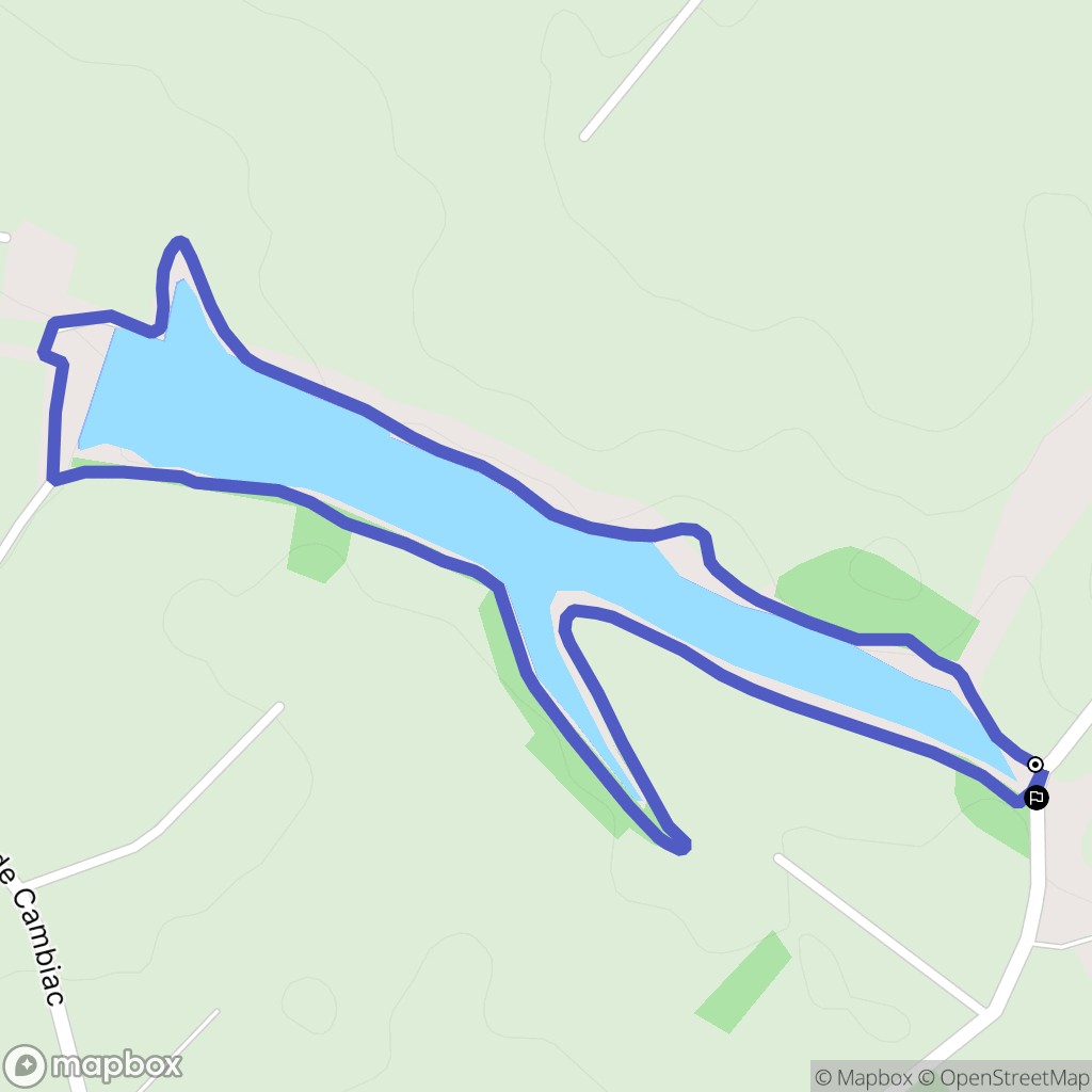 Auriac-sur-Vendinelle : carte du parcours de randonnée - France