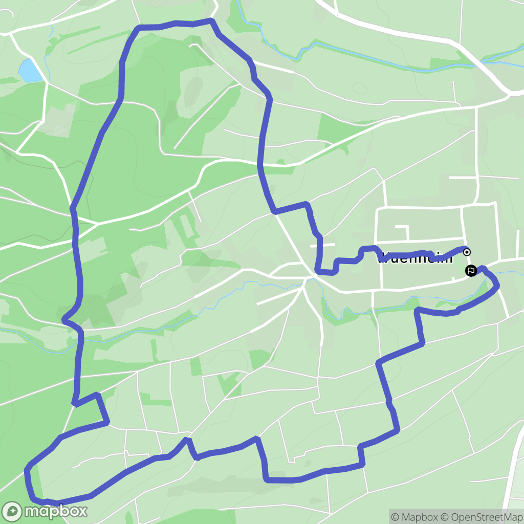 Wuenheim : carte du parcours de randonnée - France