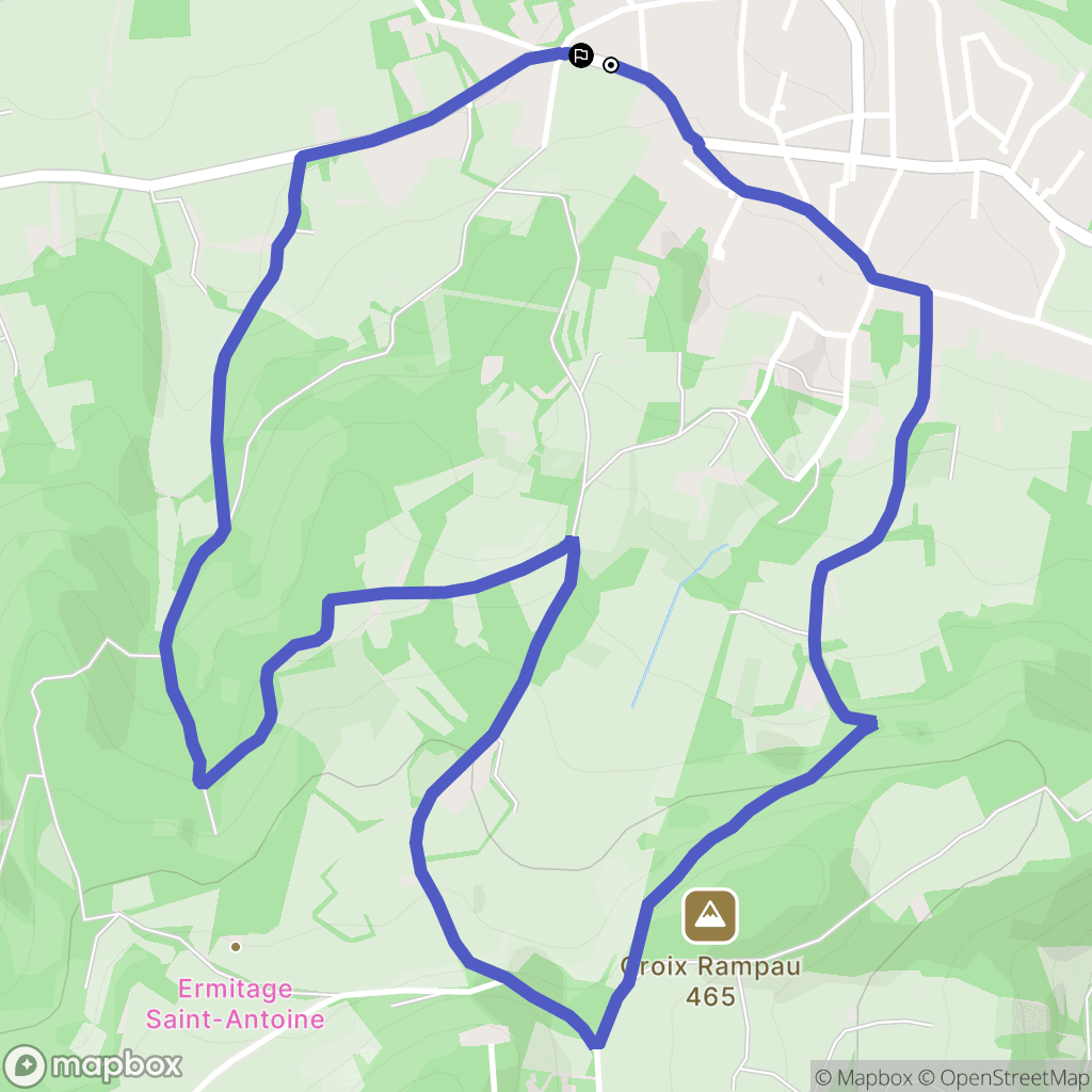 Saint-Germain-au-Mont-d'Or : carte du parcours de randonnée - France